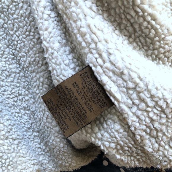 VINTAGE LEE RIDER SHERPA DENIM JACKET - Picture 5 of 8